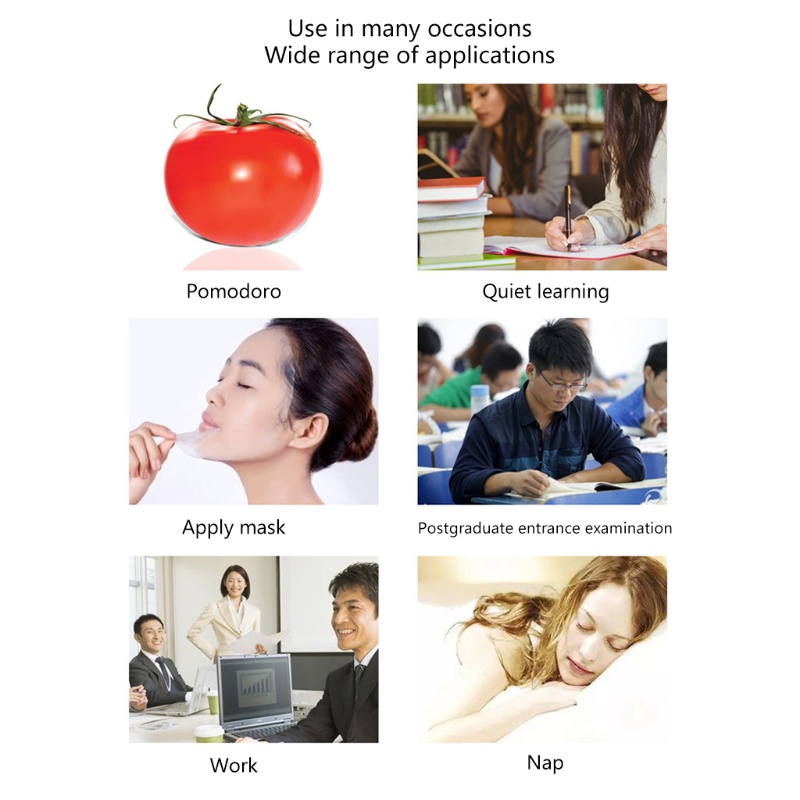 Đồng Hồ Hẹn Giờ Nấu Ăn Màn Hình Lớn Màu Trắng / Đen