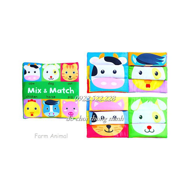 SÁCH VẢI GHÉP HÌNH ĐỘC ĐÁO MIX MATCH nhiều chủ đề