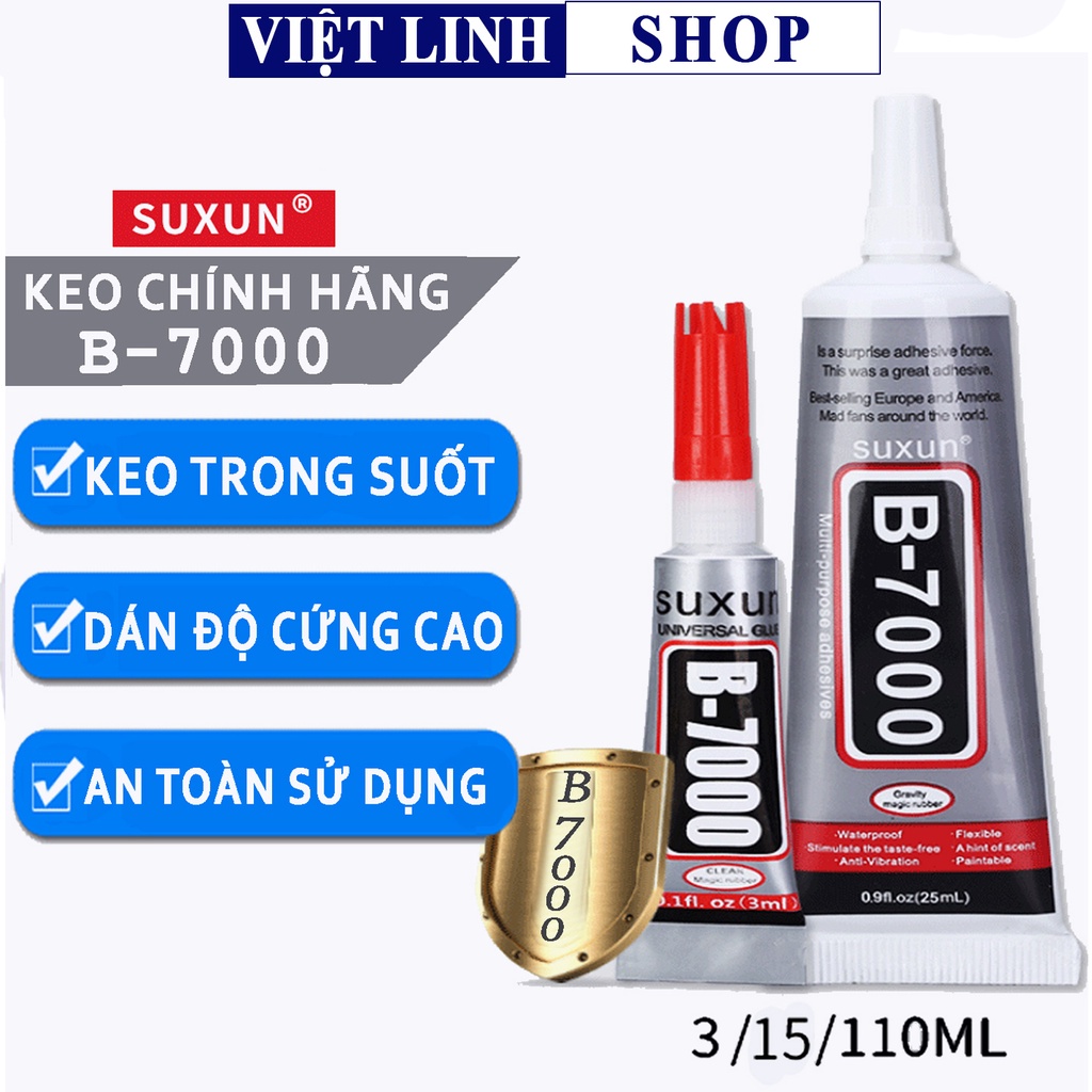 Keo B7000 15ML Dán Gioăng Màn Hình Và Linh Kiện Điện Thoại-Keo Gắn Đá, Chi Tiết Nhỏ