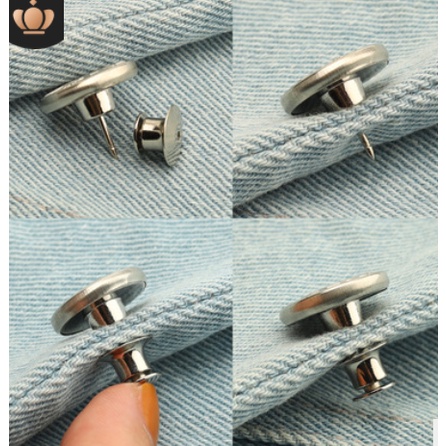 Phụ kiện Chỉnh Thắt Lưng Quần Jean - Nút cài quần jean bằng kim loại có thể tháo ra và điều chỉnh tiện lợi cho nữ 1