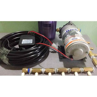 Bộ máy phun sương Đài Loan HP2600 25 vòi phun + 30m dây+nối T + nguồn + ren 17/8 HP2600