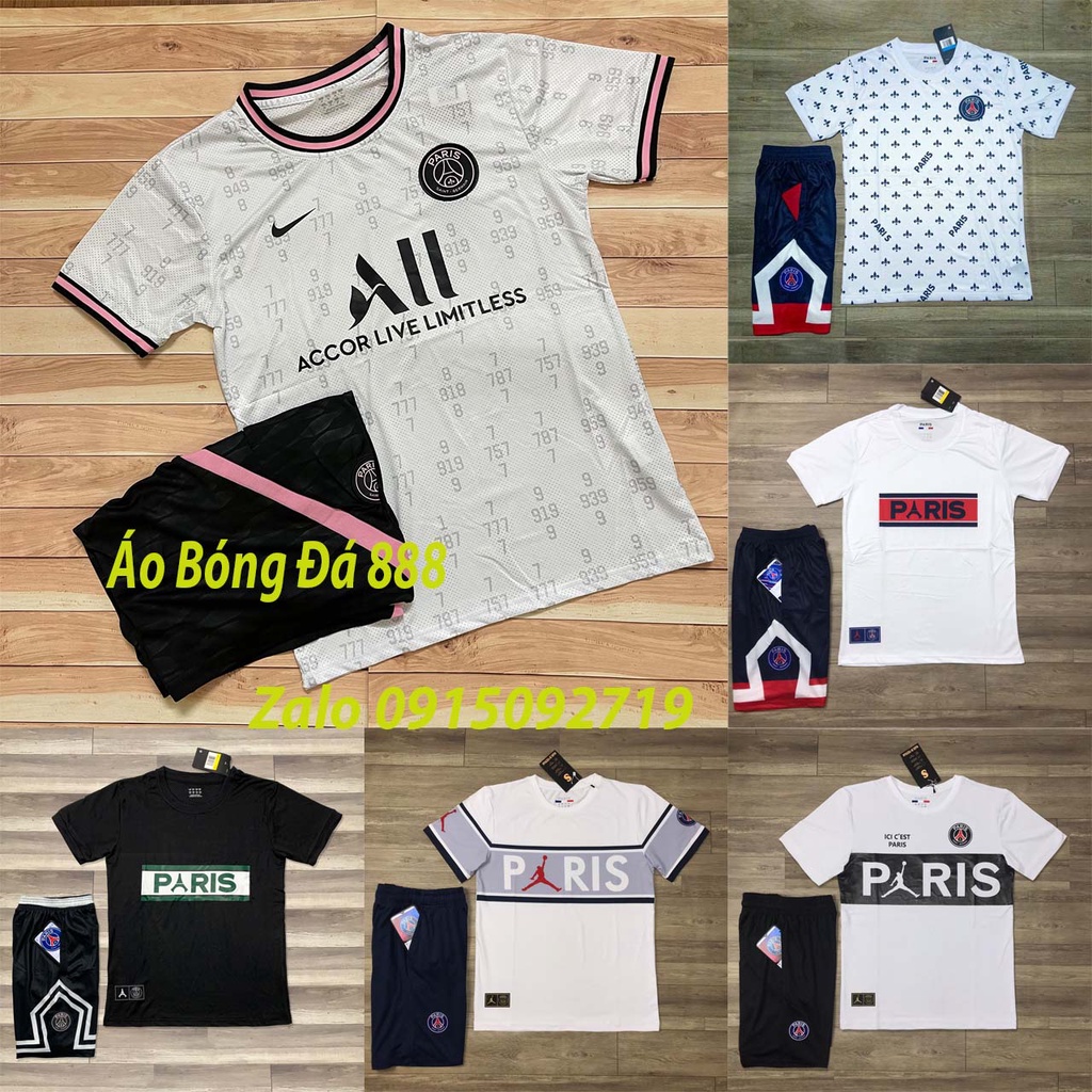 Áo Bóng Đá CLB PSG 2022, Áo Đá Banh Thời Trang Pari - Quần Có Túi - Vải Gai Thái Cao Cấp