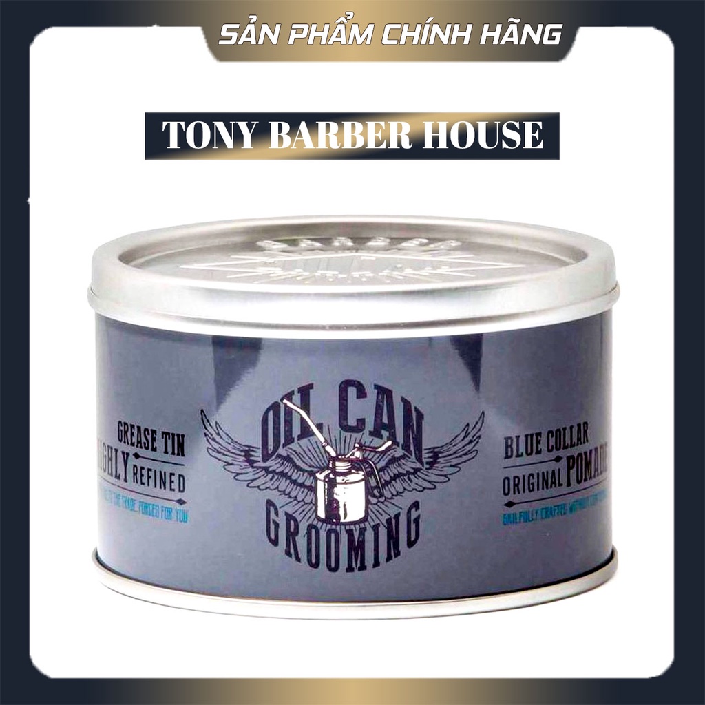 Pomade tạo kiểu tóc Oil Can Grooming Blue Collar Original Pomade 100ml