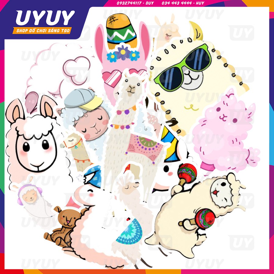 Combo 50 Miếng Sticker 💕Dễ Thương💕 Sticker Nhiều Chủ Đề Dễ Thương Trang Trí, Dán Nón BH, Valy, Laptop,...