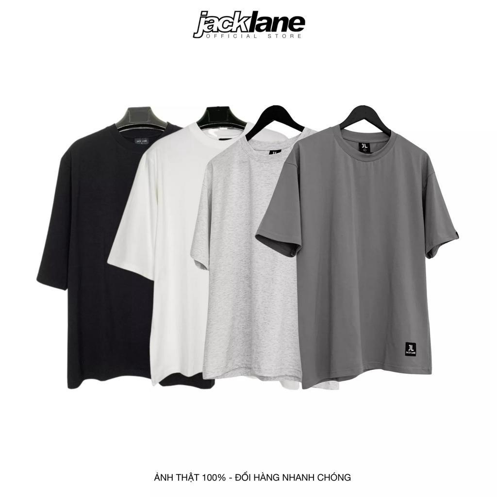 Áo phông tay lỡ, Áo thun trơn form rộng unisex nam nữ, Local Brand JACK LANE