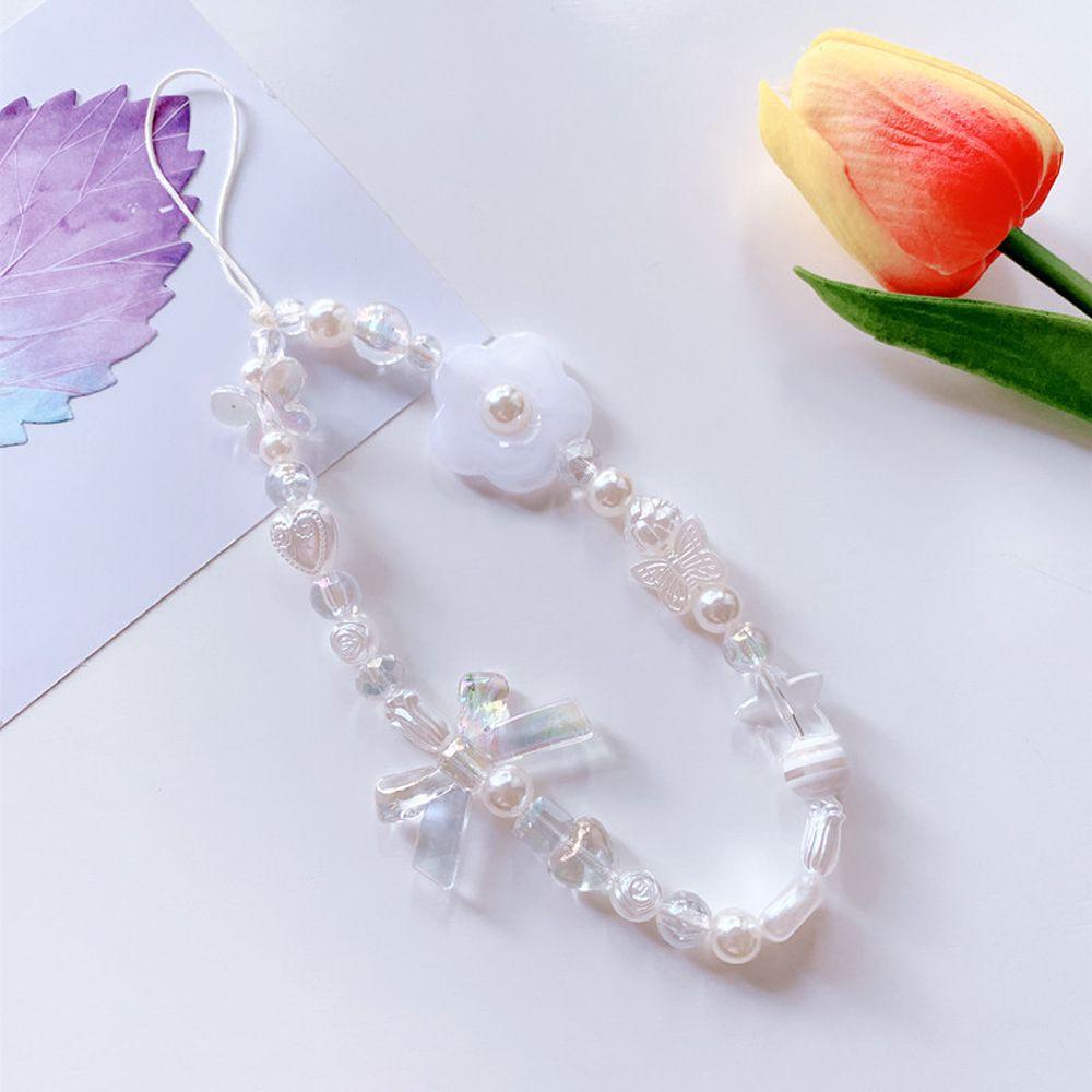 Ốp Điện Thoại Trong Suốt Họa Tiết Hoa Có Dây Đeo Cổ Tay