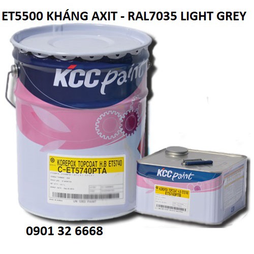 Sơn sàn epoxy ET5500 kháng axit - RAL7035 gray 16L