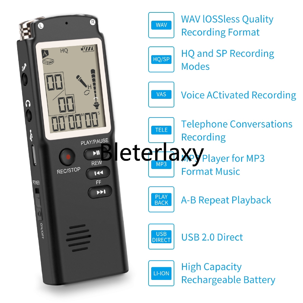 16GBVoice Recorder USB Professional 96 Hours Dictaphone Digital Audio Voice Recorder With WAV,MP3 Player