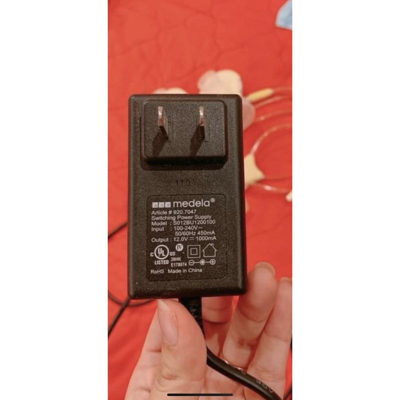 Sạc máy hút sữa chính hãng 12V-1.5A cho máy medela free style