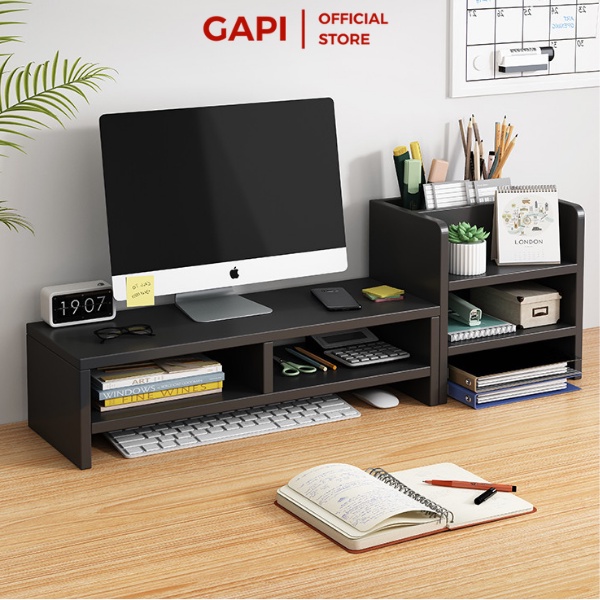 Kệ để máy tính đa tầng kết hợp kệ để sách thông minh và tiện lợi-GP184