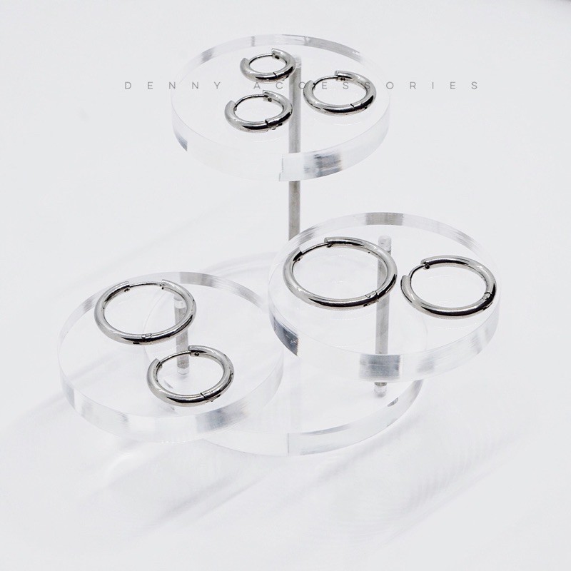 Khuyên huggie hoop 2.5 chất liệu thép y tế không gỉ