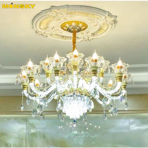 Đèn chùm MONSKY RINAD 15 tay hiện đại trang trí nội thất cao cấp [ẢNH THẬT 100%