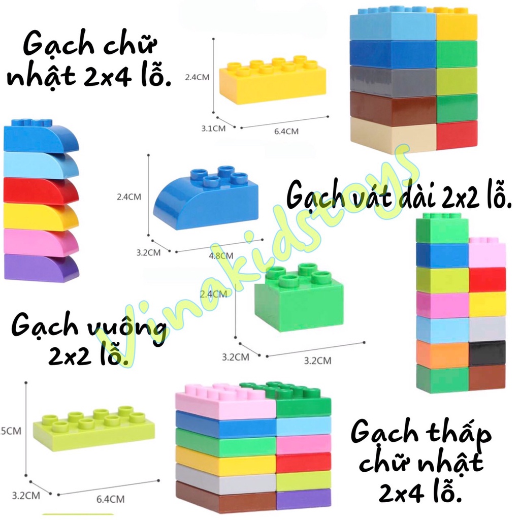 < SET 1> Gạch lắp ghép các hình, Mỗi mẫu gồm 10 miếng , Vinakidstoy - hàng Việt Nam