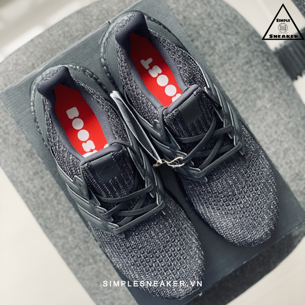 Giày Thể Thao Nam Adidas 🔴FREESHIP🔴 Giày Chạy Bộ Adidas Chính Hãng - Adidas Ultraboost 4.0 DNA Triple Black Chuẩn Auth