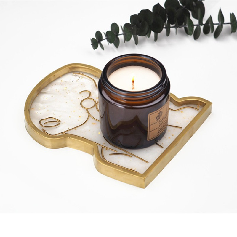 Khuôn silicon đúc epoxy resin làm khay đựng đồ DIY hình cơ thể phụ nữ kiểu trừu tượng