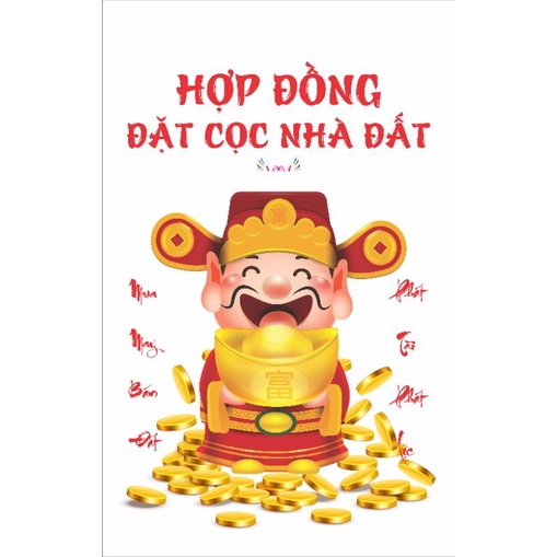 Hợp đồng đặt cọc nhà đất - Khổ F4 (21*33)cm lớn hơn A4 - Giấy đẹp láng mịn và nhận mực tốt