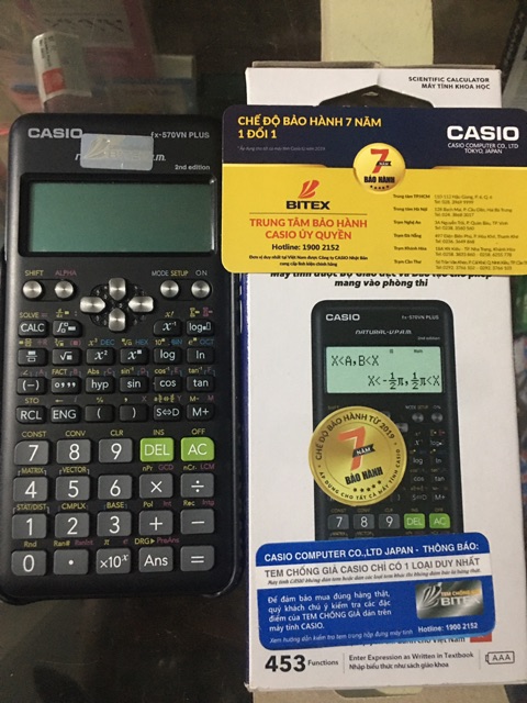 Máy tính Casio FX 570VN Plus New 2nd Edition – 7 Năm Bảo Hành Chính Hãng - Máy tính Casio 570 VN Plus nhập khẩu THÁI LAN