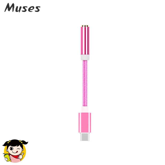 Muse07 USB-C Type C Adapter Port to 3.5MM Aux Audio Jack Earphone Cable