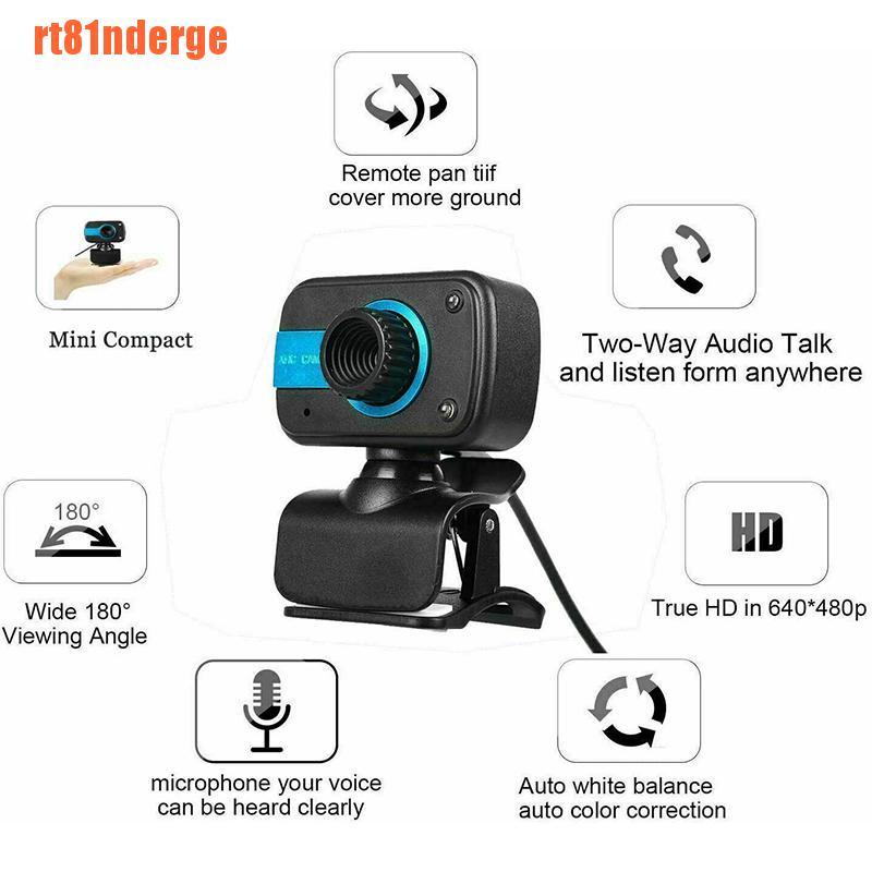 Webcam gắn máy tính độ phân giải HD kết nối cổng USB có mic cho PC laptop