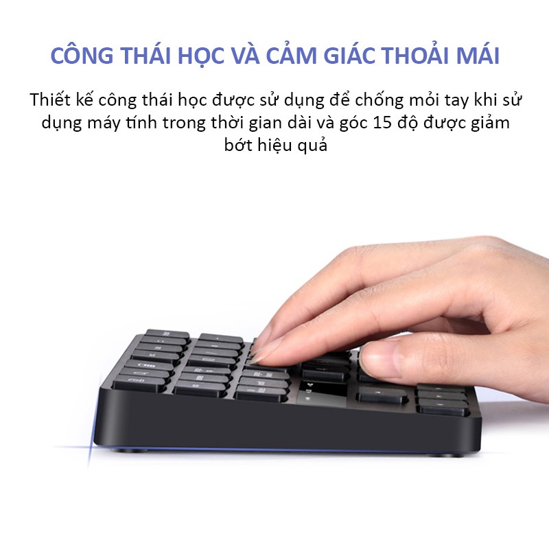 Bàn phím số mini gồm 35 phím đa năng tiện ích dùng cho laptop smartphone bảo hành 1 năm M533 bàn phím không dây