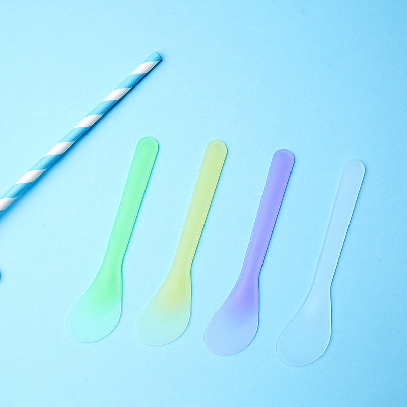 [Hàng mới về] 10 Thìa tán kem trang điểm mini bằng nhựa sử dụng tiện lợi