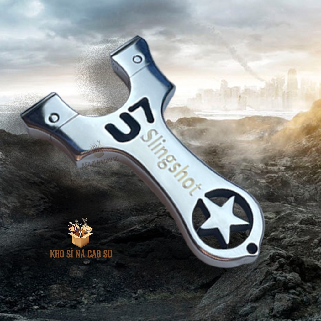 [SIÊU XỊN] Ná Cao Su U7 Ngôi Sao Inox 304 Chống Gỉ, Sáng Bóng, Cầm Chơi Rất Chắc Tay, Đàm Tay Cho Lực Tốt