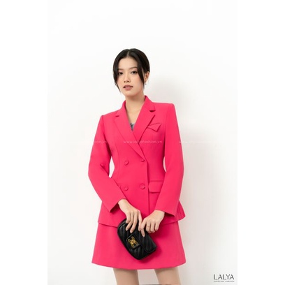 Áo blazer ôm túi tam giác_Hồng_LALYA_AV63