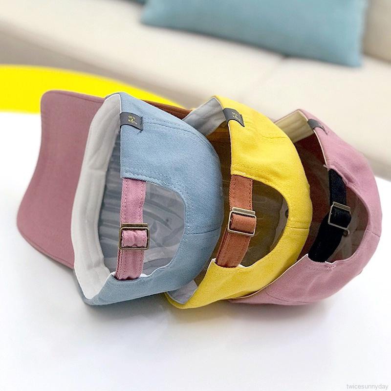 Mũ Lưỡi Trai Che Nắng In Chữ Hoạt Hình Dễ Thương Có Thể Điều Chỉnh Cho Bé