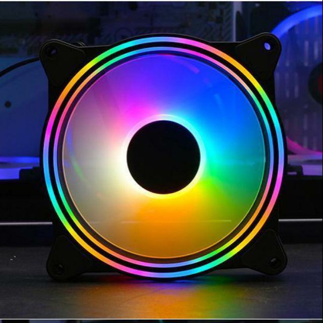 [Siêu đẹp] Quạt tản nhiệt coolmoon K2, Fan case led RGB nhieeuf màu cắm trực tiếp vào nguồn PC hoặc main