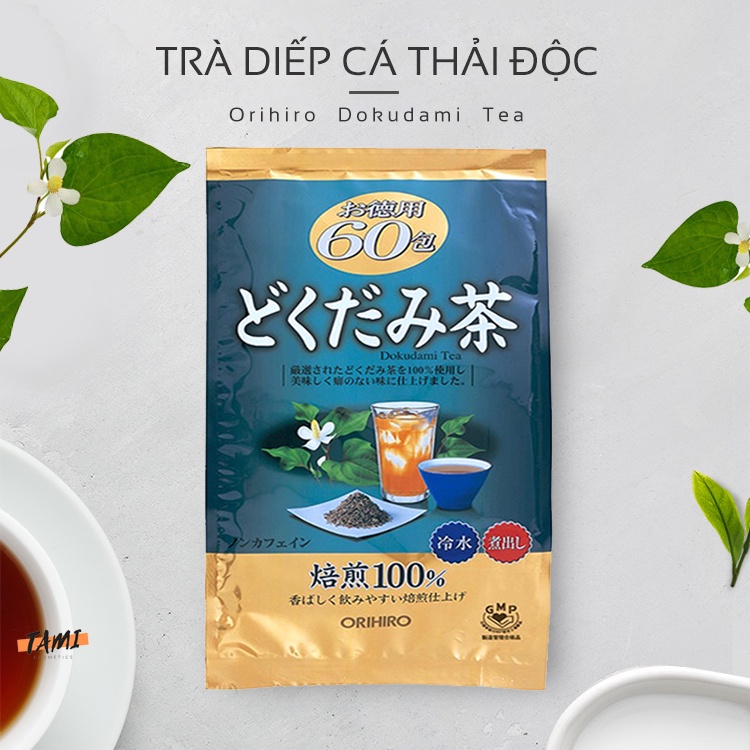 Trà diếp cá Orihiro Nhật Bản thanh nhiệt, giải độc, giảm táo bón, mụn nhọt và làm đẹp da gói 60 túi lọc TM-OR-DC01