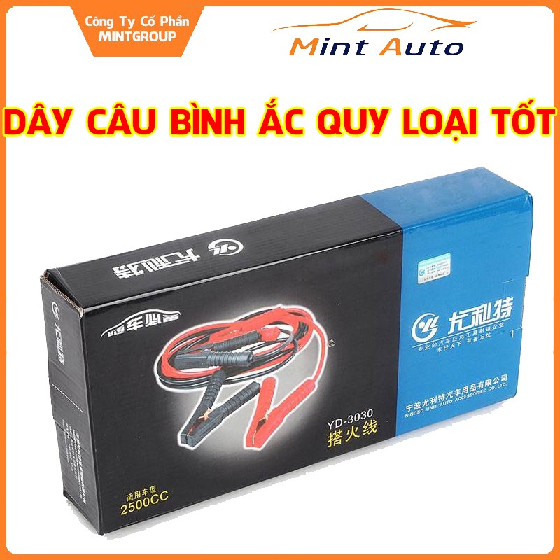 Dây câu bình Acquy ô tô loại tốt, khởi động Acquy xe hơi cao cấp 500A*3 mét