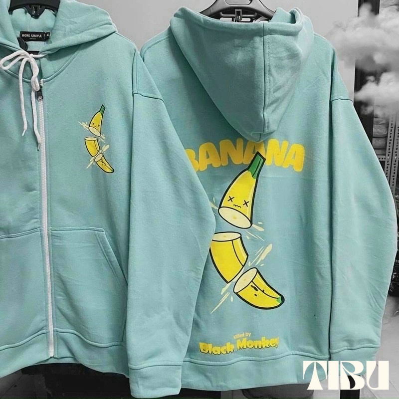 Áo Khoác Hoodie Nỉ Hình chuối Siêu Lạ Unisex nhiều màu phong cách Ulzzang hàng cao cấp