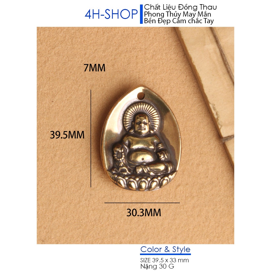 Móc khóa đồng thau độc lạ may mắn phong thủy đẹp thẻ đức phật kiểu 1  phong cách sưu tầm