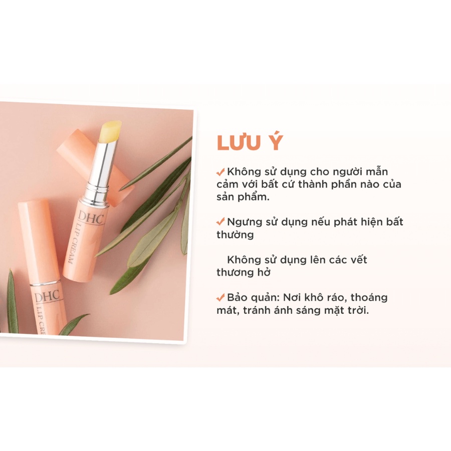 Son dưỡng môi DHC Lip Cream 1,5g không màu làm mềm giảm thâm môi - Bahachiha