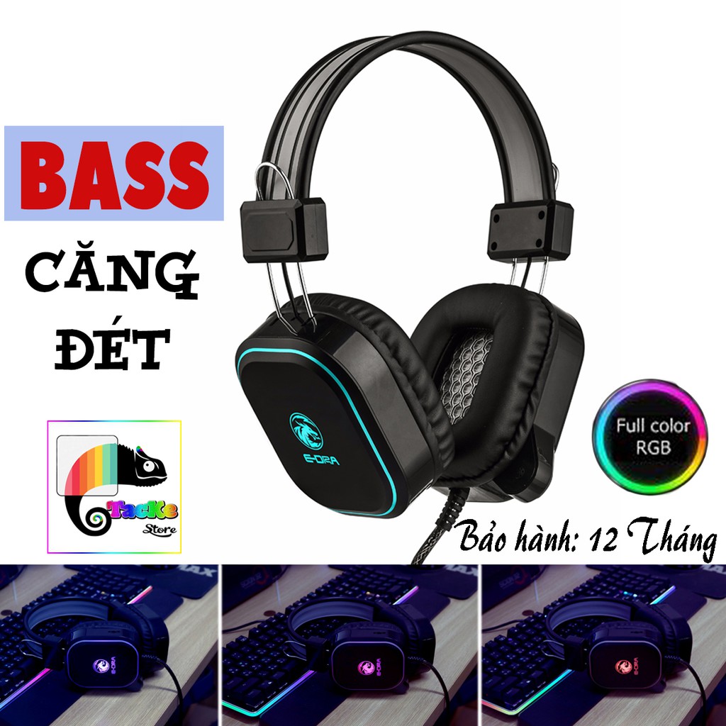 Tai nghe Gaming có Mic E-Dra EH401 RGB Led Bass căng tung nóc I Head phone E-Dra EH401 RGB LED | BigBuy360 - bigbuy360.vn