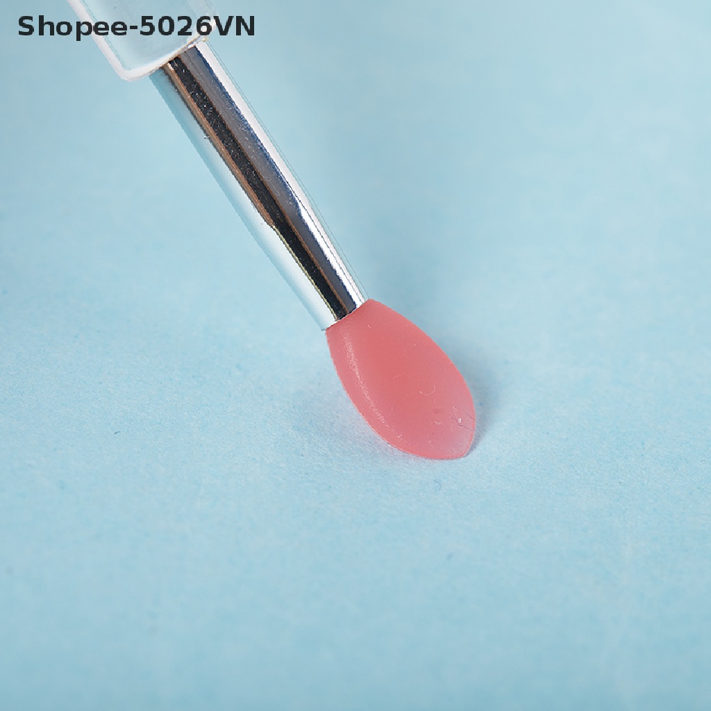 Set 2 Cọ Tô Son Bóng Bằng Silicone Kèm Nắp Đậy Chống Bụi