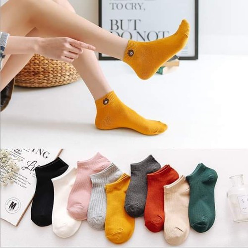 Combo 5 Đôi Tất gấu cổ ngắn đang -BeBu Shoes