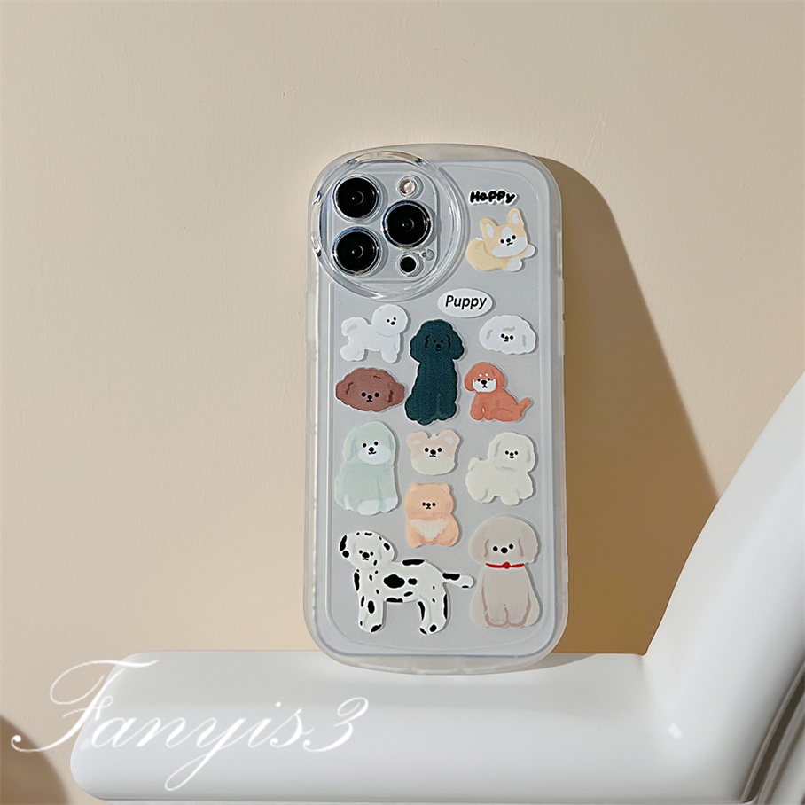 Ốp Điện Thoại Mềm Trong Suốt Hình Chú Cún BB Cho iPhone 13 12 11 Pro Max X XR Xs Max 8 7 Plus SE 2020