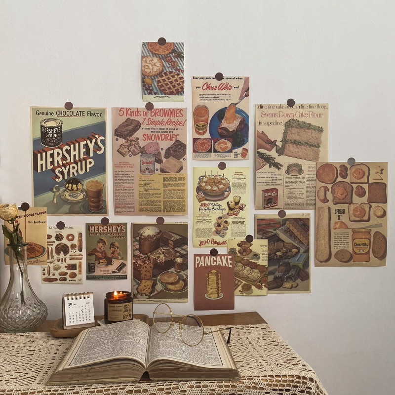 Áp phích/ Miếng dán tường trang trí phong cách vintage sáng tạo