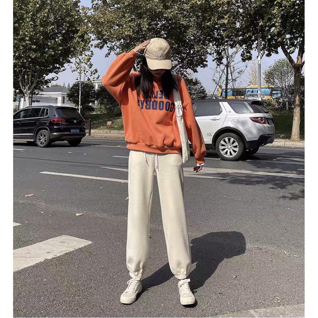 [Ảnh thật/Sẵn] Quần jogger boom chất nỉ tăm dày dặn Quảng Châu