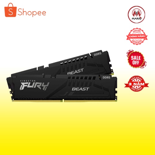 Ram Kingston HyperX Fury Beast Black DDR5 2x16GB 5200