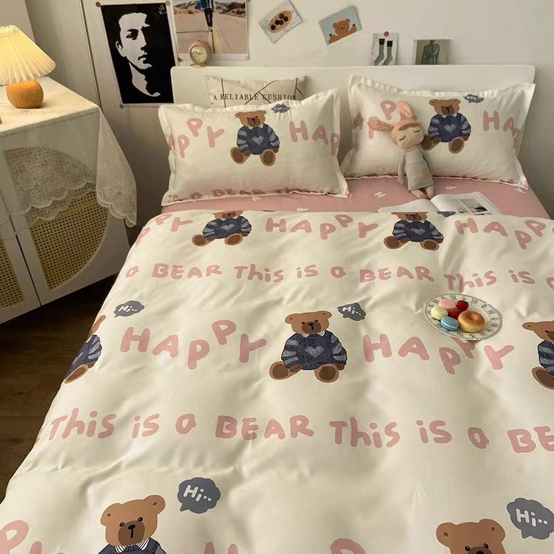 Mẫu Mới Bộ Chăn Ga Cotton Poly Phong Cách Hàn Quốc. Mẫu Kute Mới Về