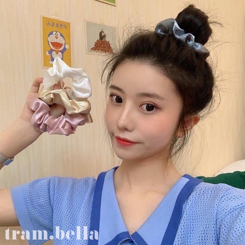 Cột tóc vải màu trơn