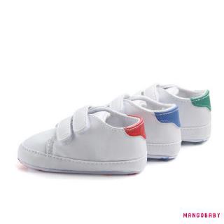 ♬Mg♪-infant Baby girl boy Velcro PU Sneaker size trẻ sơ sinh 3-12 tháng