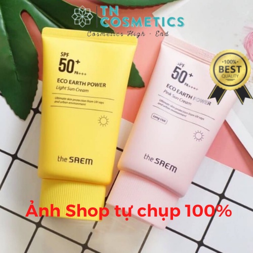 Kem Chống Nắng The SAEM Eco Earth Power Pink Sun Cream SPF 50+ PA++++ 50g KCN154