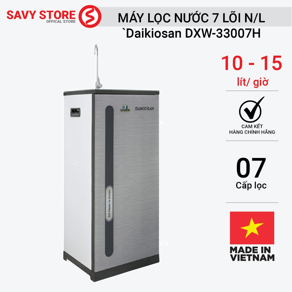 [CHÍNH HÃNG] MÁY LỌC NƯỚC R.O DAIKIOSAN 7 LÕI, MÁY LỌC NƯỚC THÔNG MINH - DXW-33007H`