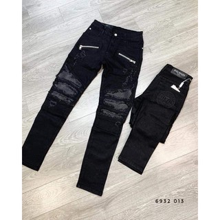  Quần bò biker ống côn,quần jean cao cấp vải co dãn nhẹ cực bền màu,giá rẻ nhiều mẫu Hot New 2021 Mã S663 