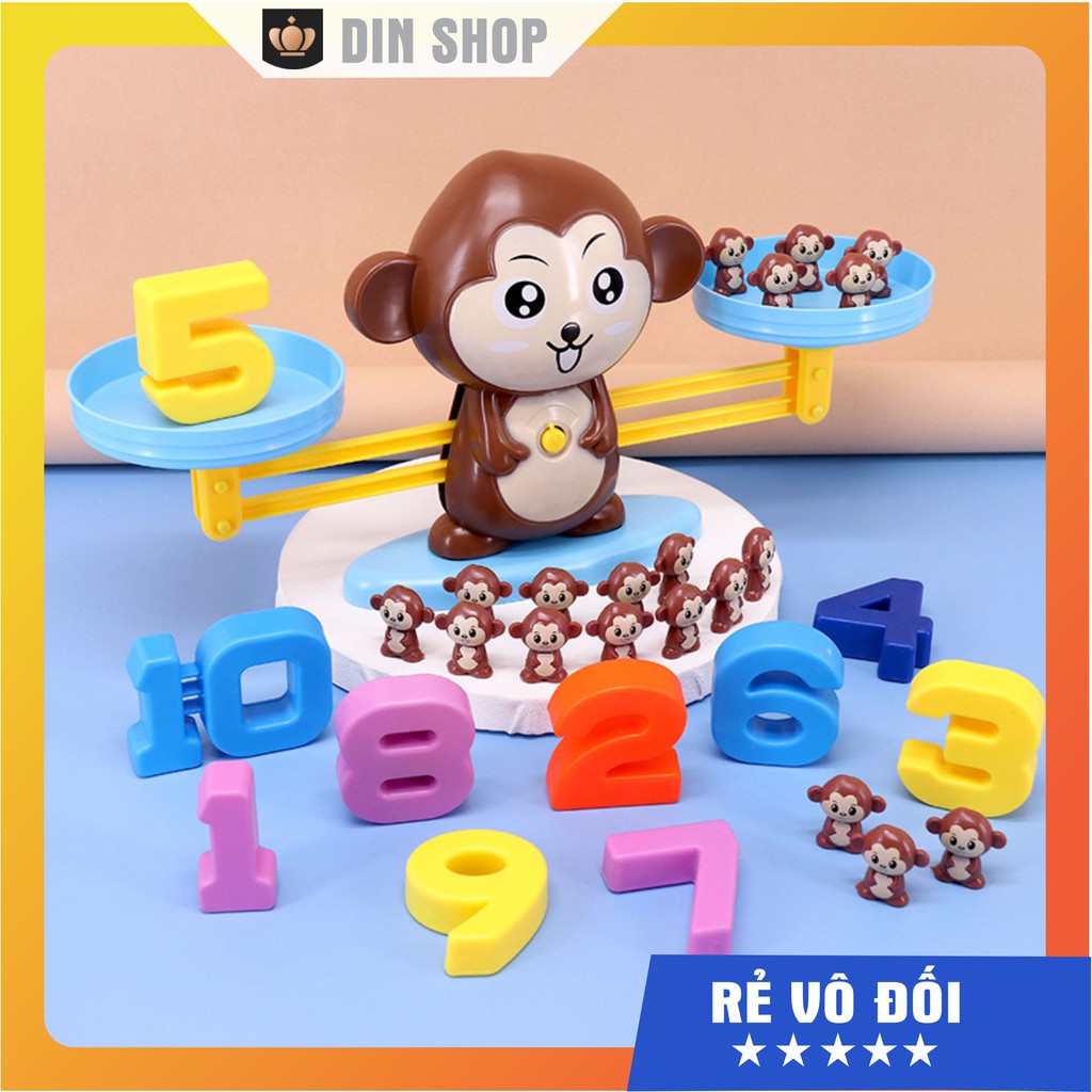 Bộ đồ chơi cân bằng số học QUÀ TẶNG CHO BÉ Khỉ Toán Học Cân Bằng Thông Minh Monkey Balance Cho Bé Học Số Đếm