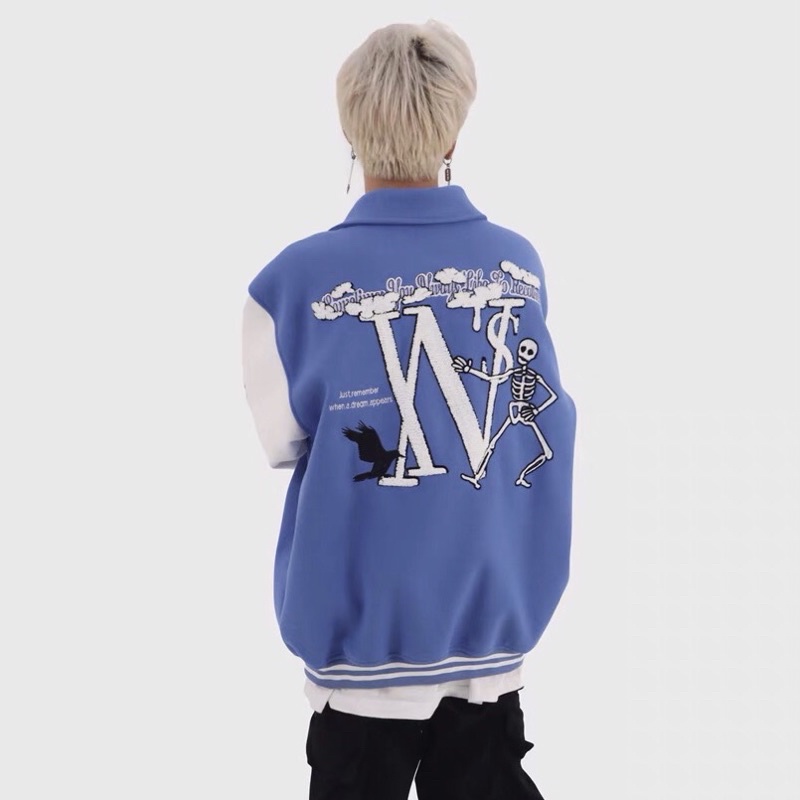 Áo Khoác Nỉ Varsity Jacket Chất Dày Form Đẹp