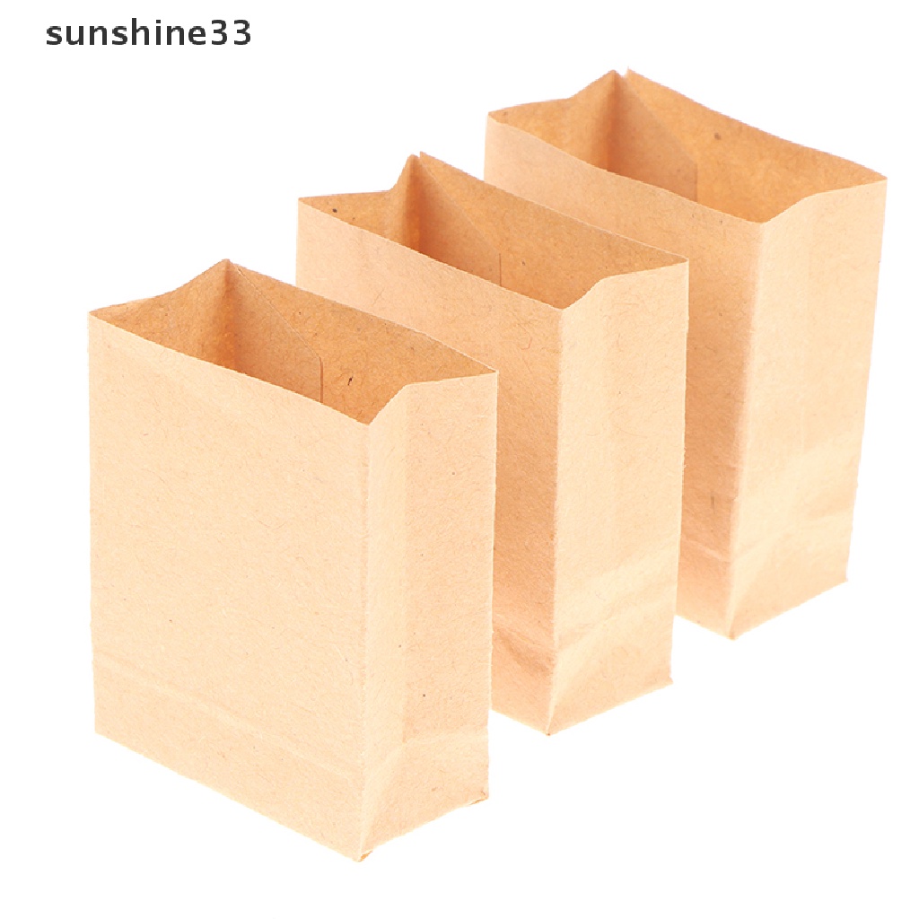 Bộ 5 Túi Giấy Đựng Bánh Mì Tỉ Lệ 1: 12 Trang Trí Nhà Búp Bê